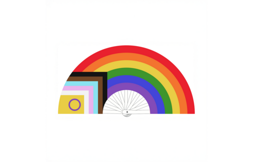 LGBTQIA - Ventilator - 64 cm - Regenboog