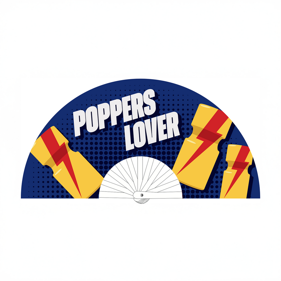 Poppers Lover Fan 64 cm Blue/Yellow – Fresh & Robust