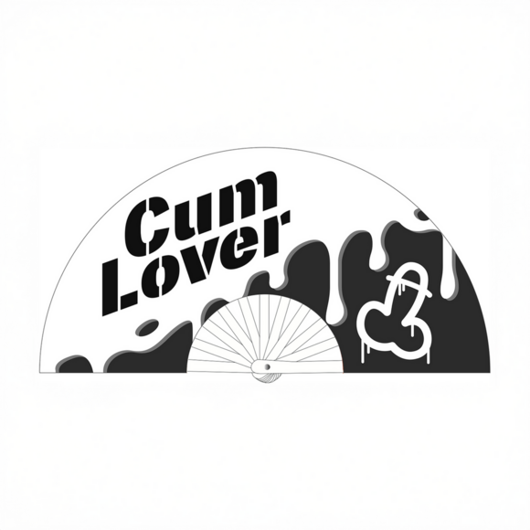 Cum Lover - Ventilator - 64 cm - Wit/Zwart