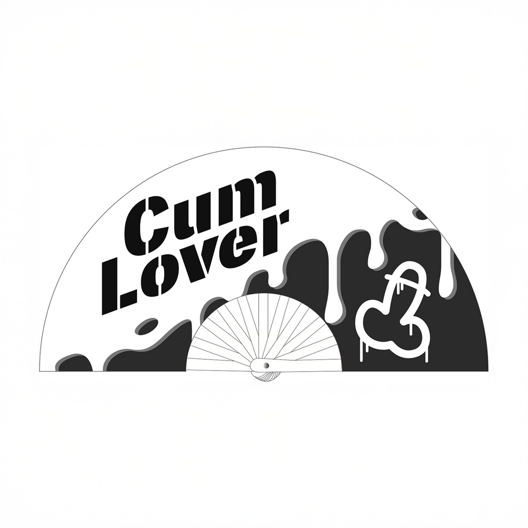Cum Lover - Fan - 64 cm - White/Black