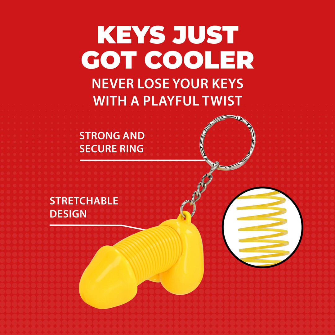 Super Dicky Yellow Keyring | Unique & Playful Accessory