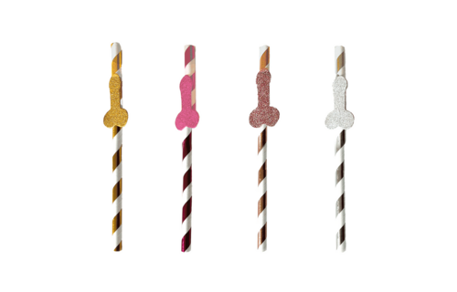 Glitterati Penis Party Strohhalme – Luxuriöse Junggesellenparty