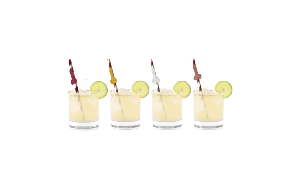 Glitterati Penis Party Strohhalme – Luxuriöse Junggesellenparty