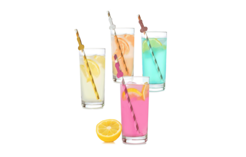 Glitterati Penis Long Party Straws | Luxury VIP Party Straws