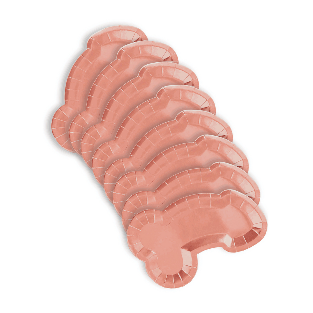 Glitterati Penis Borden Roségoud - Set van 8 Feestborden