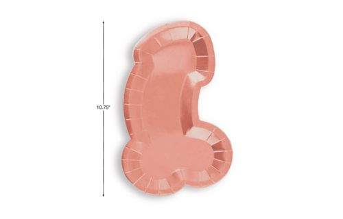 Glitterati Penis-Teller Roségold – Set mit 8 Party-Tellern