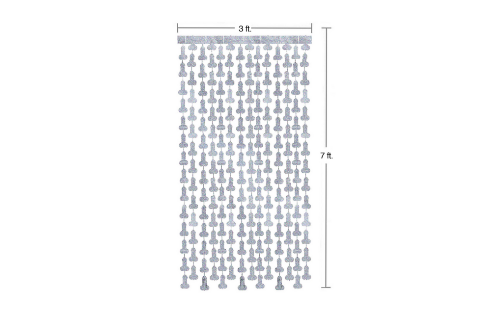 Glitterati - Disco Penis Foil Curtains - 2/6ft