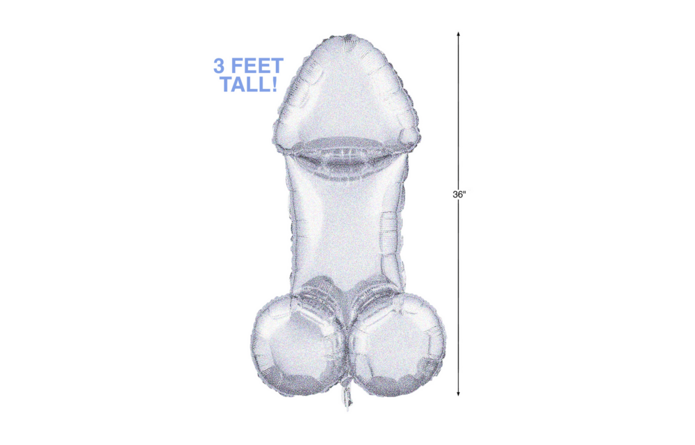 Glitterati Disco Penis Mylar Ballon 3ft - Uniek Feestplezier
