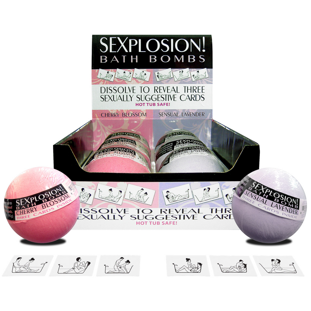 SEXplosion! Bath Bombs - 6 Scents & 3 Suggestive Cards