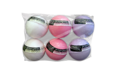 SEXplosion! Bath Bombs - 6 Scents & 3 Suggestive Cards