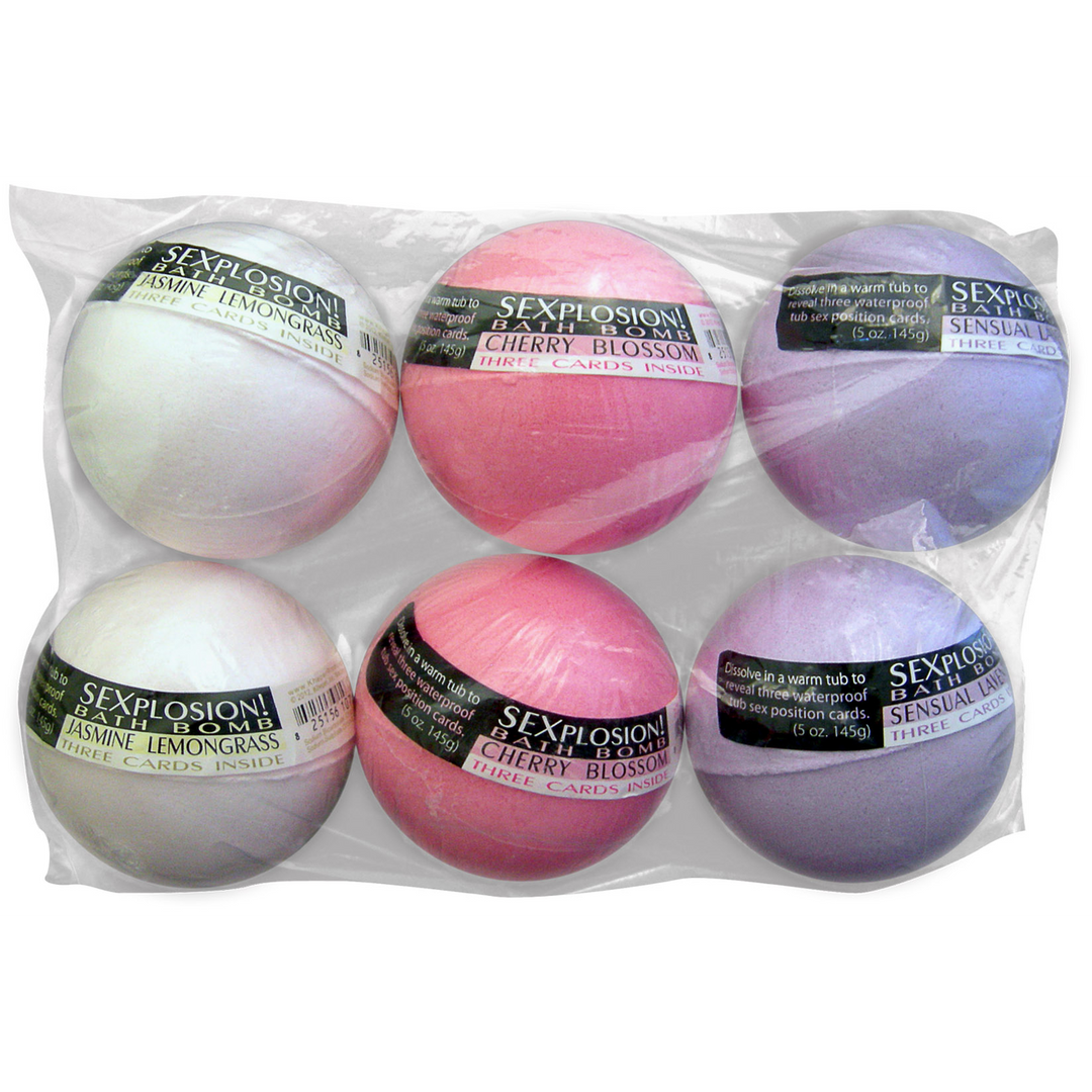 SEXplosion! Bath Bombs - 6 Scents & 3 Suggestive Cards