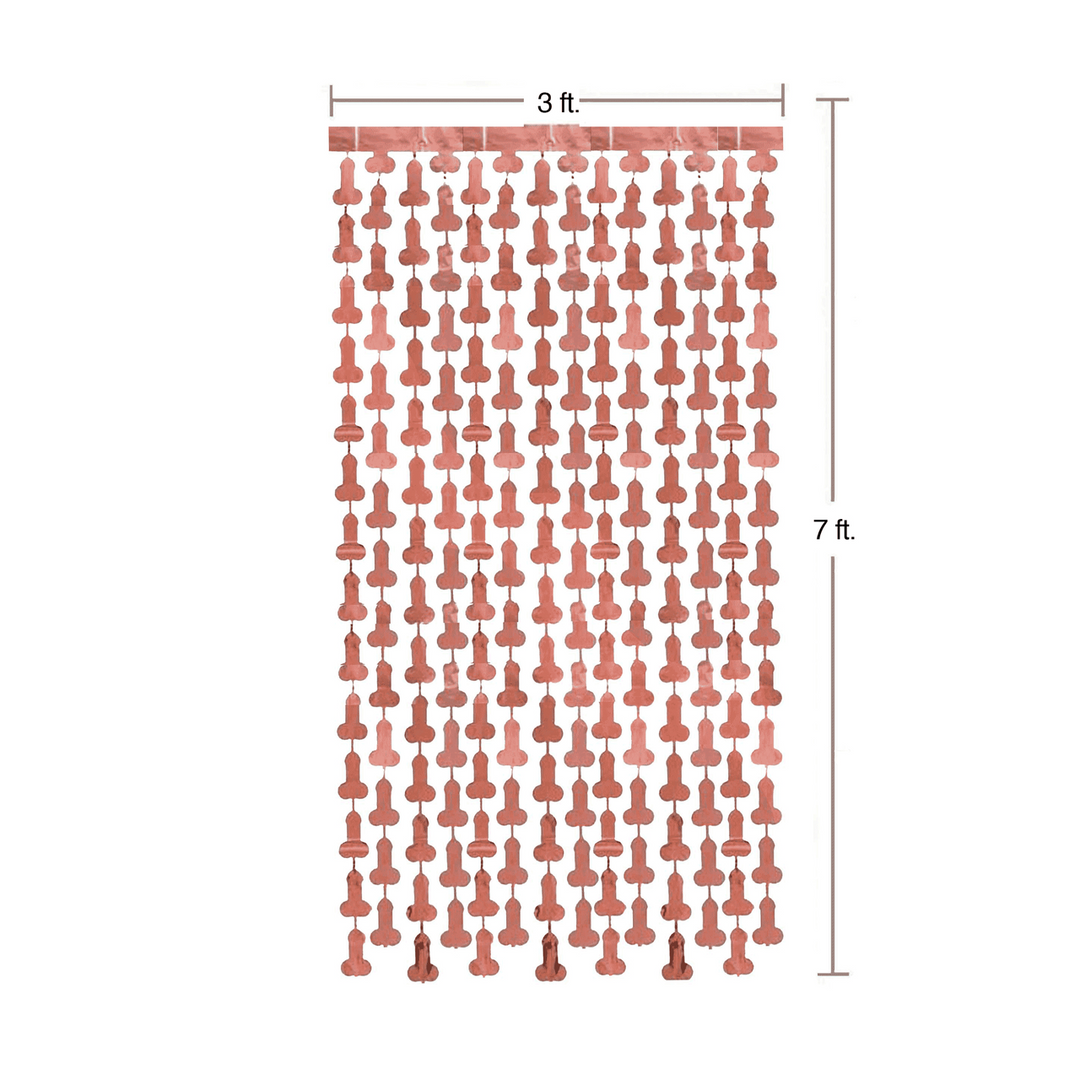 Glitterati - Penis Foil Gordijn - Set van 2