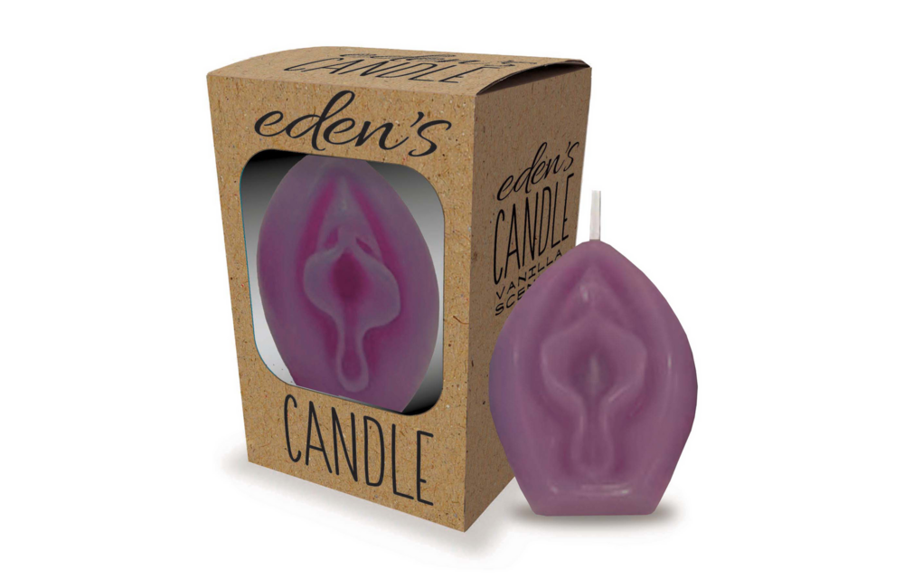Eden's Kerze - Vanilleduftende Vagina - Aubergine