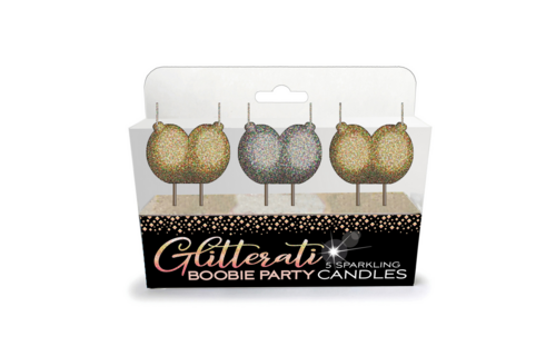 Glitterati Boobie Kaarsenset – Speels & Elegant Feestlicht