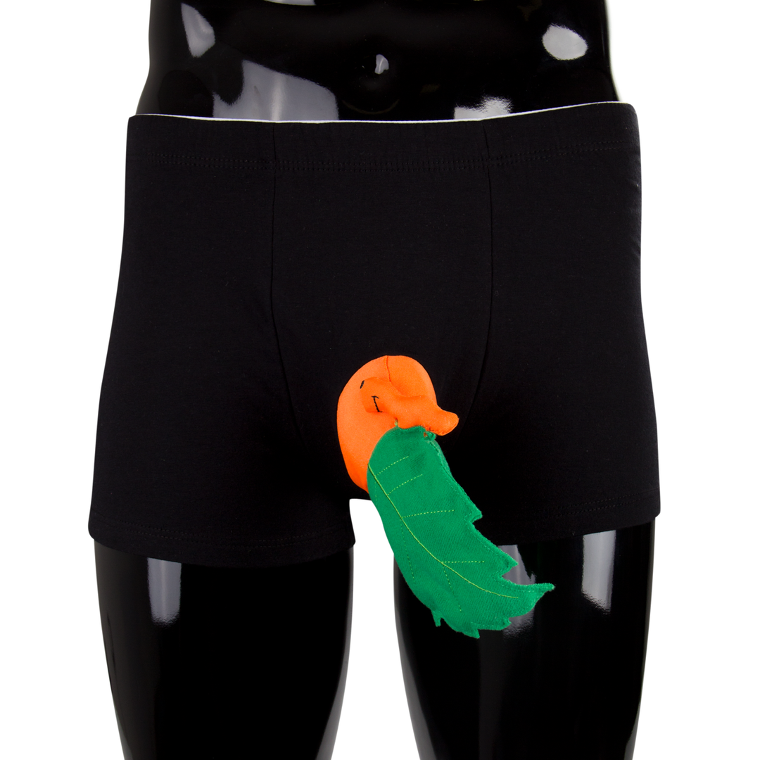 Lustige Unterwäsche Blatt – Komfort & Humor in schwarzen Shorts