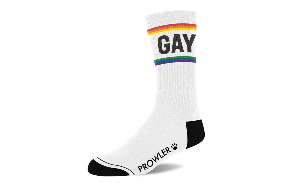 Gay Socken Weiß/Pride | Stilvoll & stolz mit Prowler Socken