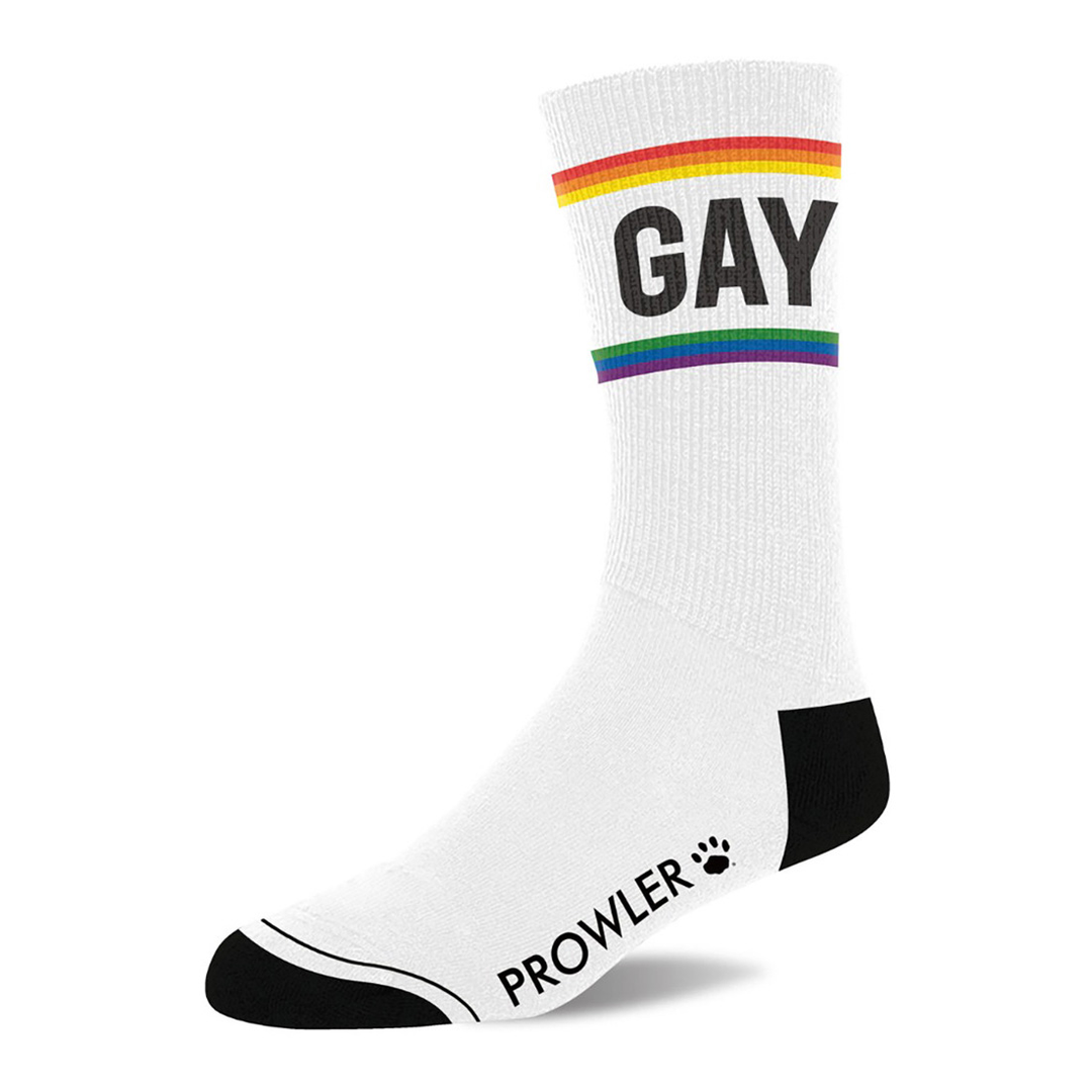 Gay Socks White/Pride | Stylish & Proud with Prowler Socks