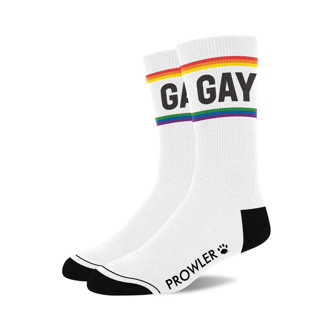 Gay Socken Weiß/Pride | Stilvoll & stolz mit Prowler Socken
