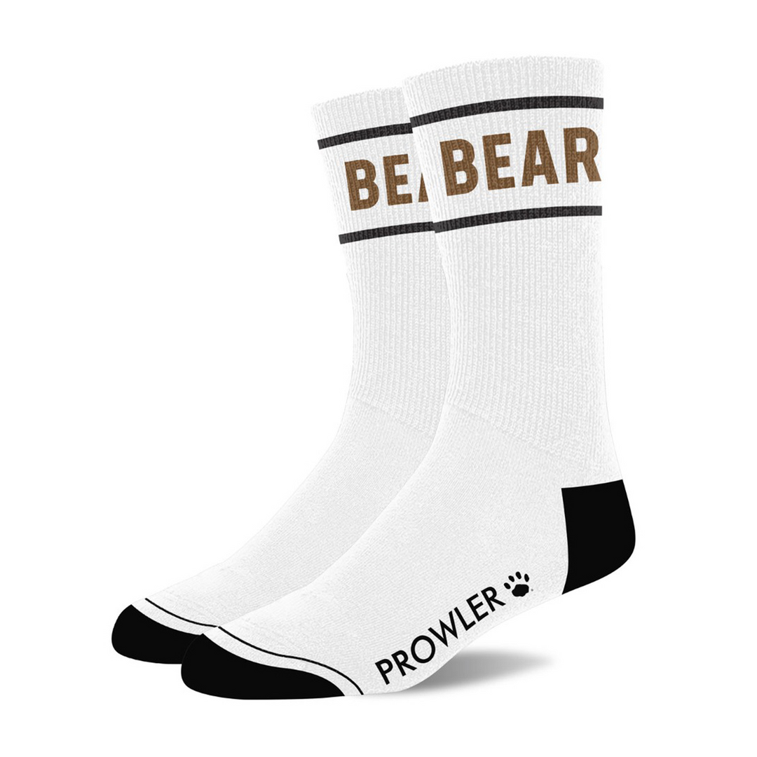 Stylish Bear Socks White/Brown | Comfort & Unique Design