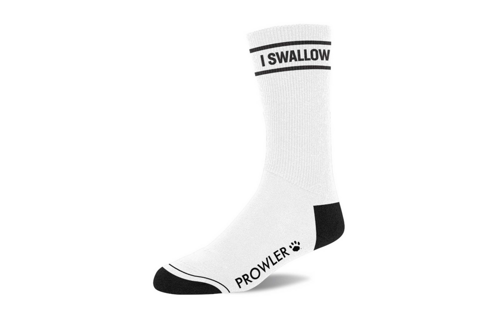 I Swallow Socks Wit/Zwart – Stijlvolle, Durfvolle Katoensokken