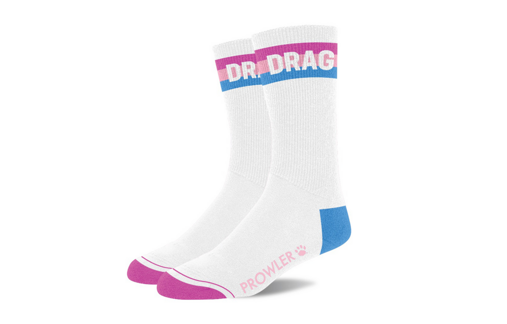 Drag Socken Weiß/Rosa/Blau | Stilvoll & bequem Prowler