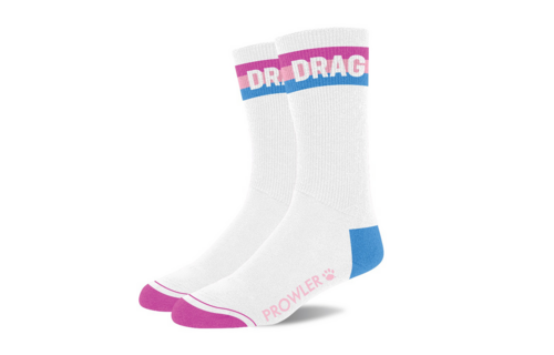 Drag Socken Weiß/Rosa/Blau | Stilvoll & bequem Prowler