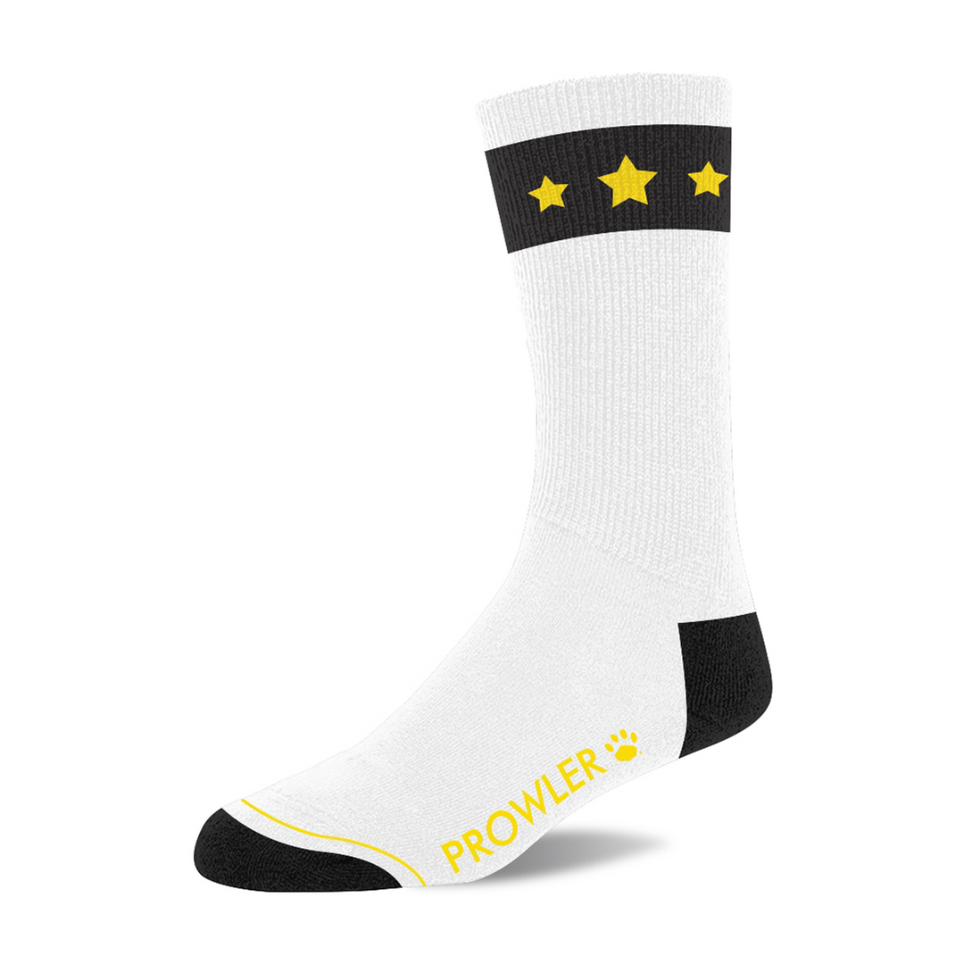 Gold Star Socks White/Black/Gold – Stylish & Comfortable