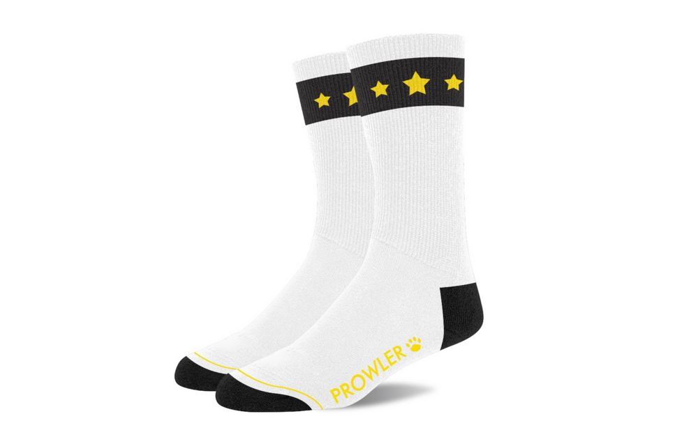 Gold Star Socks White/Black/Gold – Stylish & Comfortable