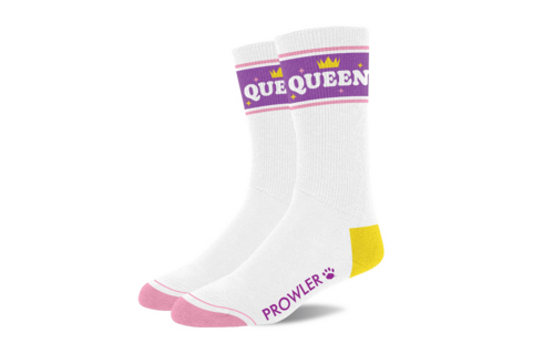 Queen Socks - White/Purple