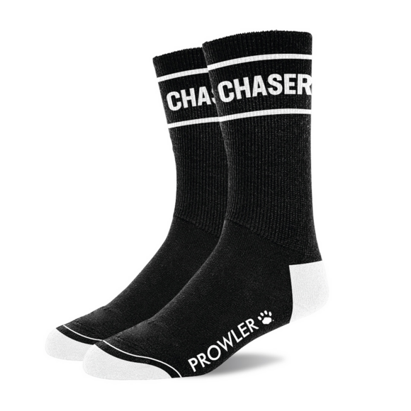 Chaser Socks Black/White | Stylish Cotton Socks Prowler