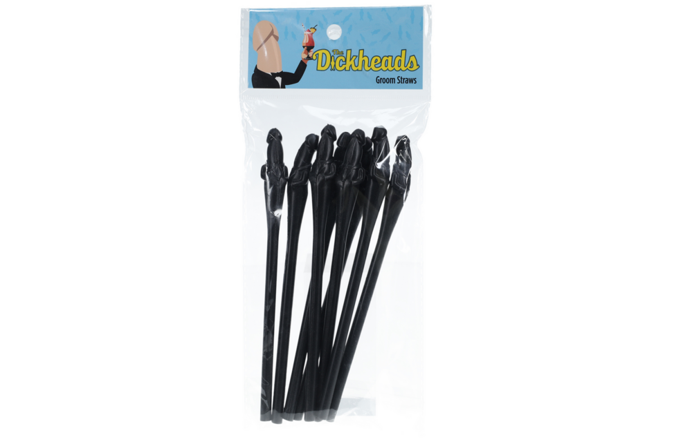 Groom Straws black - Funny stag party hits!