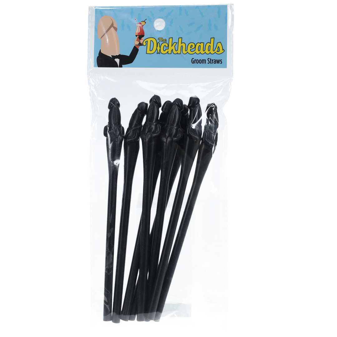 Groom Straws black - Funny stag party hits!