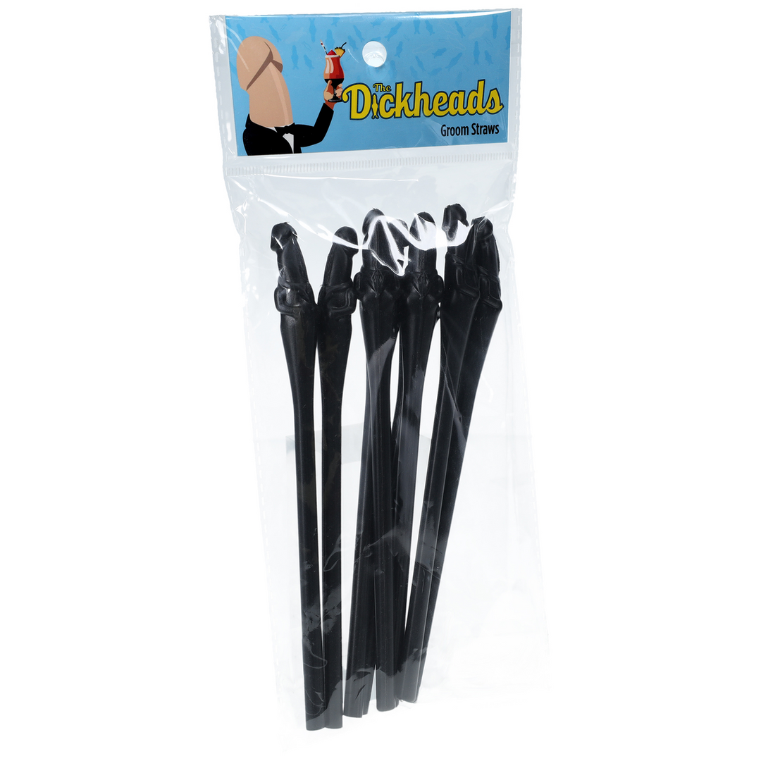 Groom Straws - Zwart