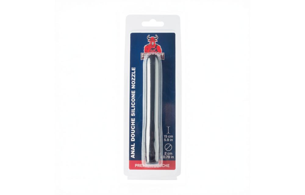 ✊Fuck & Fist Anal Shower Silicone Nozzle - 15 cm - Black