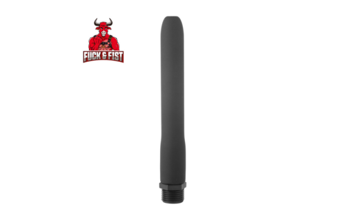 Anal Douche Siliconen Mondstuk - 15 cm - Zwart