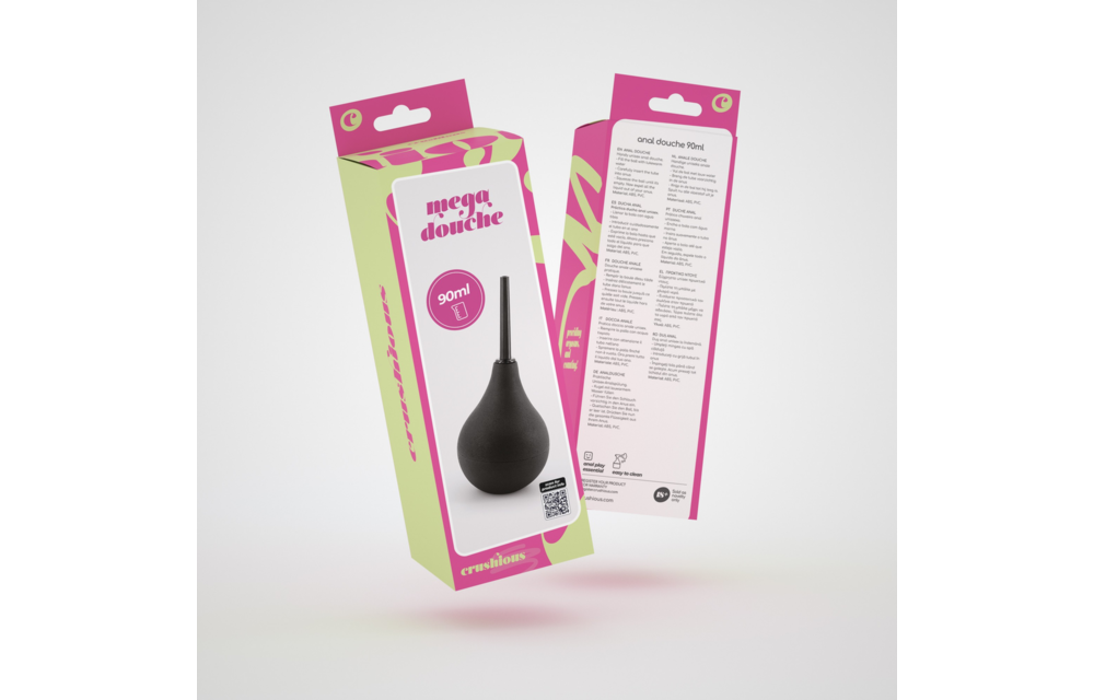 Mega Douche Anale Douche 90 Ml Zwart – Top Hygiëne Tool