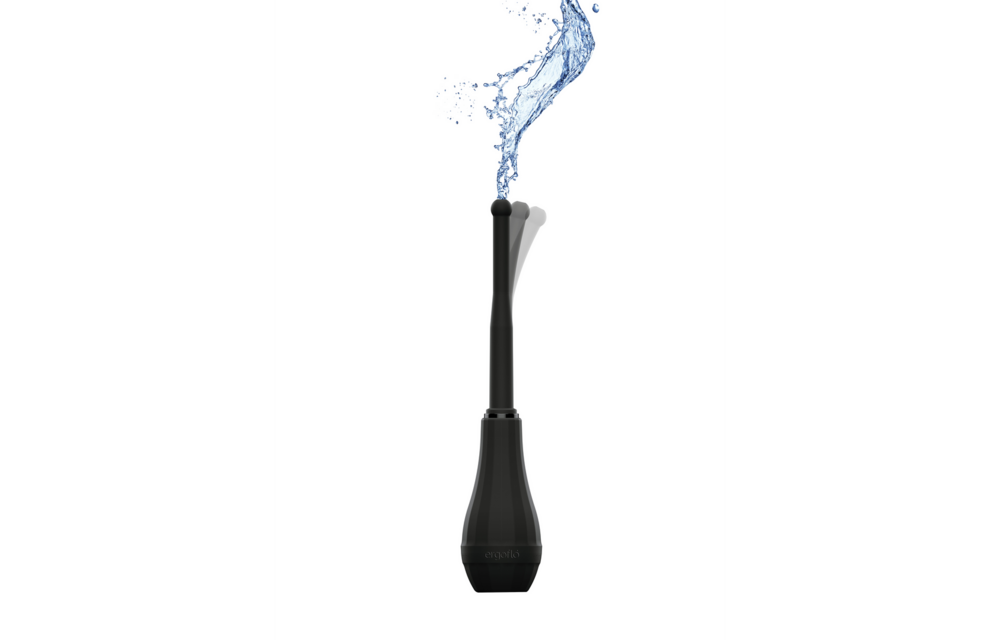 Ergoflo Silicone Flex Tip Anal Douche 20 cm Black