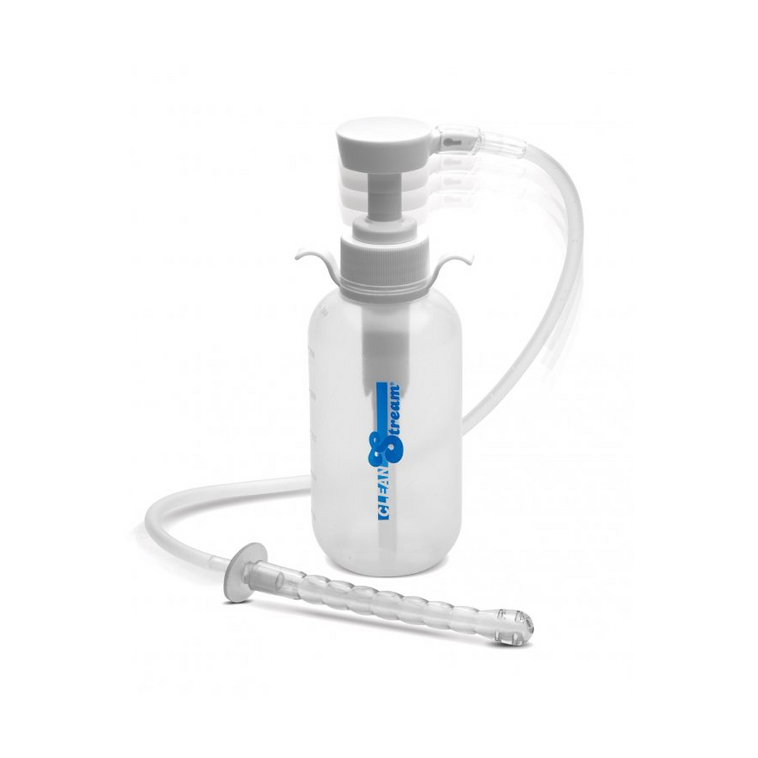 Pump Action Enema Bottle With Mouthpiece - Comfortable & Hygienic