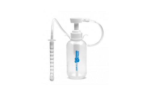 Pump-Einlaufflasche mit Mundstück – komfortabel und hygienisch