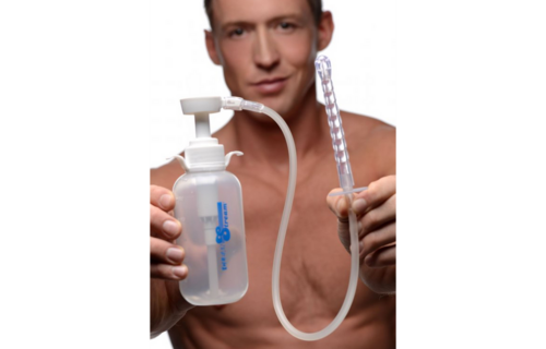 Pump-Einlaufflasche mit Mundstück – komfortabel und hygienisch