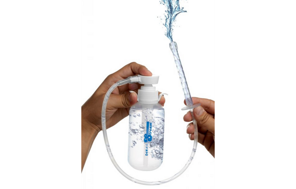 Pump-Einlaufflasche mit Mundstück – komfortabel und hygienisch