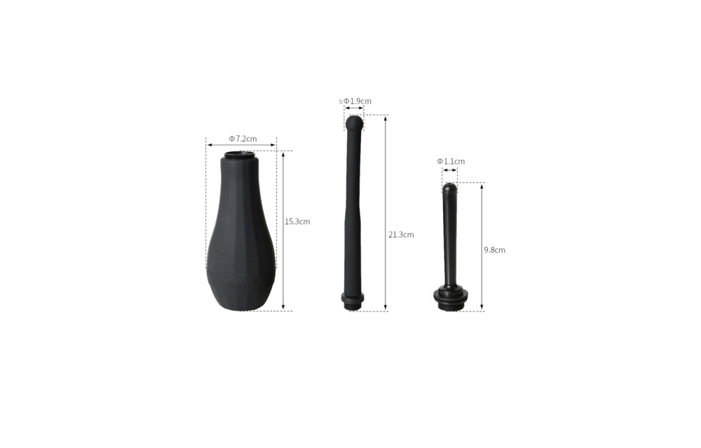 Ergoflo Director Anale Douche Zwart | Comfort & Controle