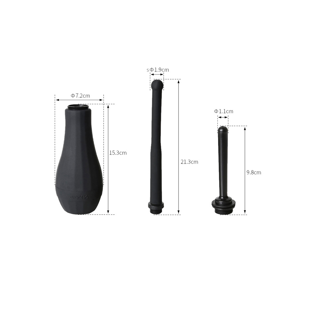 Ergoflo Director Anale Douche Zwart | Comfort & Controle