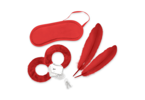 Lover's Dream Red: Soft 4-Piece Bondage Set for Beginners