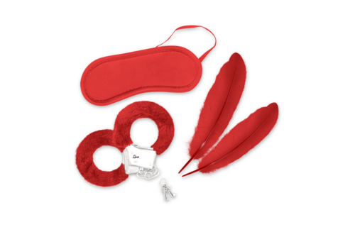 Lover'S Dream Rot: Weiches 4-teiliges Bondage-Set für Anfänger