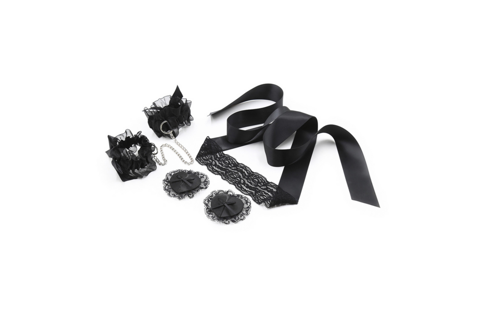 Lace Me Up - Bondage Lacy Set - Zwart