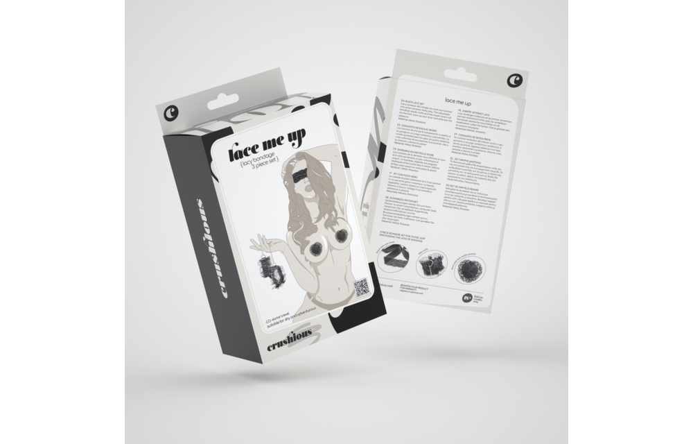 Lace Me Up Bondage Set Zwart - Romantisch & Kinky Kanten Set