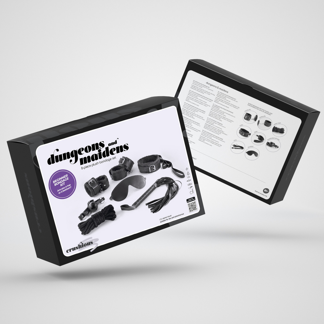 Dungeons And Maidens Bdsm Set Zwart – Complete 8-Delige Kit