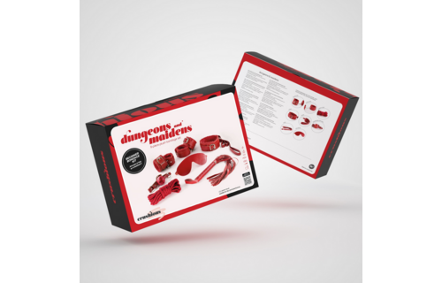 Dungeons And Maidens Bdsm Set Rood – 8-Delige Kit Beginners