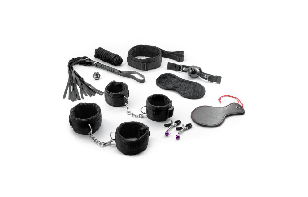 Master And Cummander 11-Piece Bondage Set Black - BDSM Set